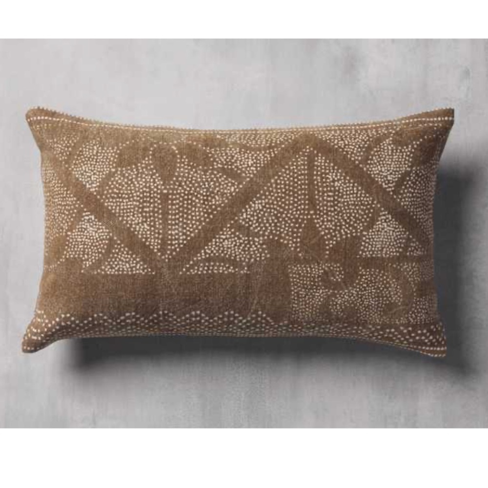 Arhaus Andover Lumbar Pillow (Mustard Brown)
